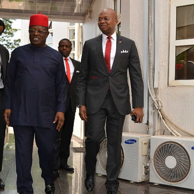 UBA GMD Kennedy Uzoka commends Governor Umahi 1 Governor David Umahi and Group Managing Director of UBA, Kennedy Uzoka