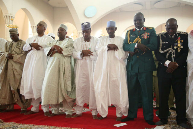 Bukola Saraki represented President Muhammadu Buhari at the Jummah Prayers Commemora 20170113 WA0014