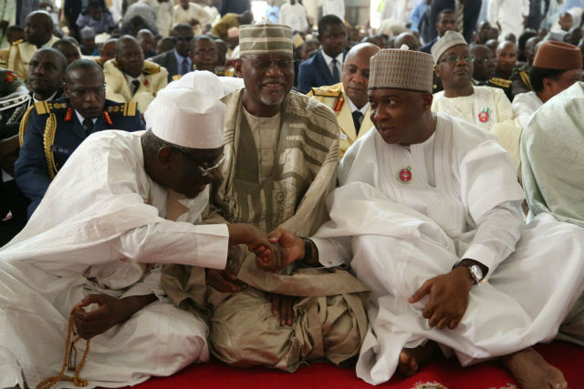 Bukola Saraki represented President Muhammadu Buhari at the Jummah Prayers Commemora 20170113 WA0023