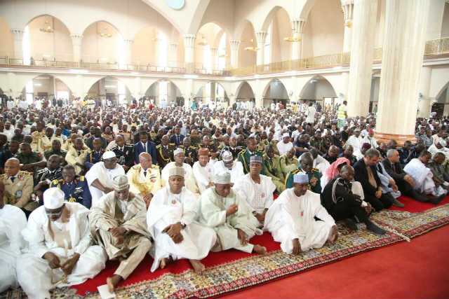 Bukola Saraki represented President Muhammadu Buhari at the Jummah Prayers Commemora 20170113 WA0025