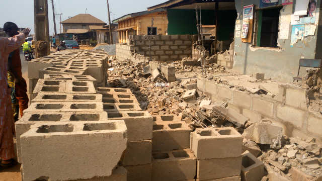 Demolition of Primary Health Care Centre in Ijebu Igbo 20170110 105359