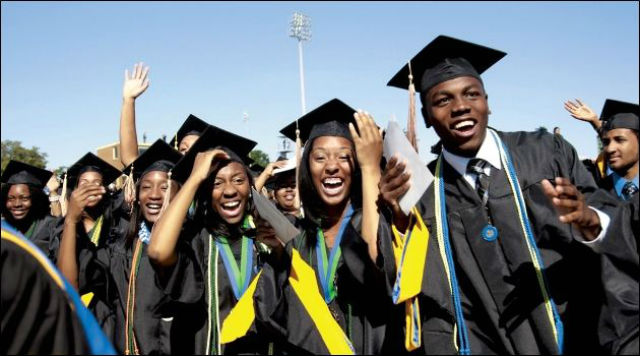 Nigerian students at a convocation hope to graduate