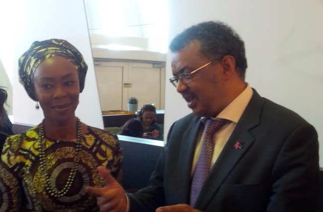 HE Toyin Saraki with Dr Tedros Adhanom May 2017