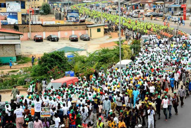 Osun State Governor Ogbeni Rauf Aregbesola Walks With Thousands Of People To Mark 60th Birthday image1