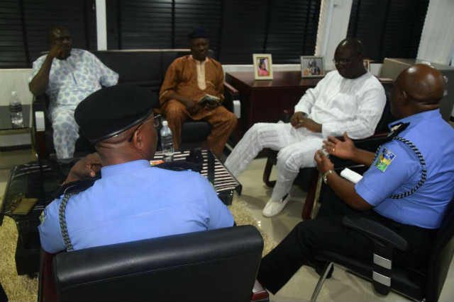 Lagos Police Command in Closed Door Meeting with OPC Leader Otunba Gani Adams and others 2 1