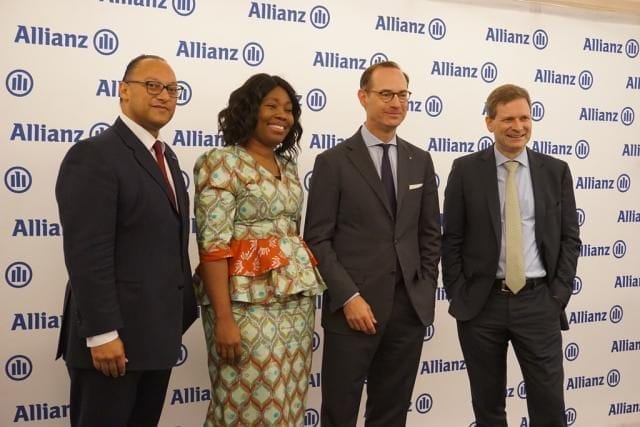 Andreas Berger Allianz Global Corporate Specialty AGCS Chief Regions Markets Officer Delphine Traoré Maïdou Allianz Africa COO Oliver Bäte and Coenraad Vrolijk Allianz Africa CEO