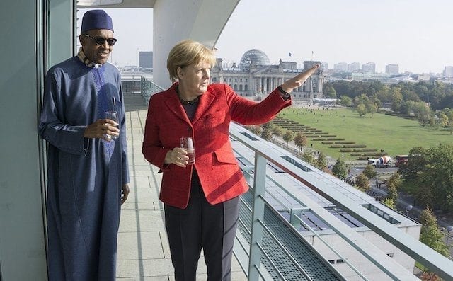 Nigeria's President Muhammadu Buhari and German Chancellor Angela Merkel in Germany