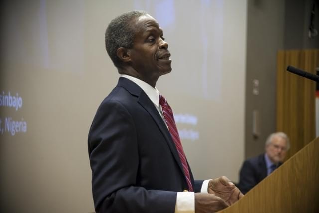 Nigerias Vice President Prof Yemi Osinbajo at The Trent