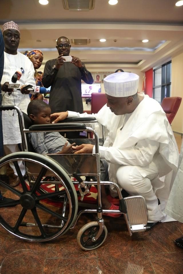 Senator Bukola Saraki Pledges To Support Surgery For 6 Year ​Old ​Boko Haram Victim GK9A2887
