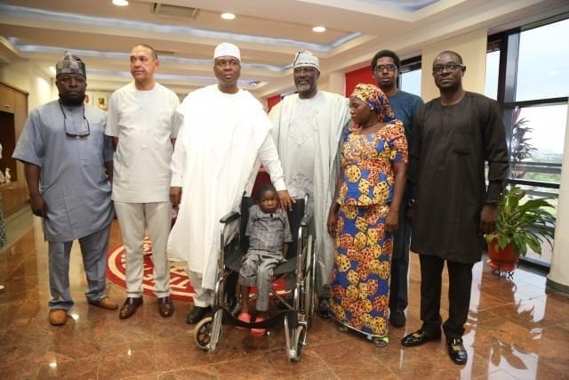 Senator Bukola Saraki Pledges To Support Surgery For 6 Year ​Old ​Boko Haram Victim GK9A2893