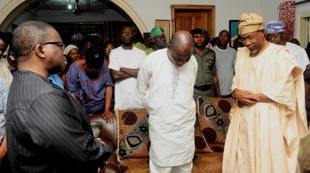 State of Osun Governor Rauf Aregbesola Condelense Visit to the Family of Slain Permanent Secretary Mrs Olufunke Oluwakemi Kolawole