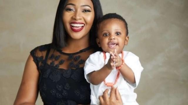 Ubi Franklins Wife Lilian Esoro and Son Jayden