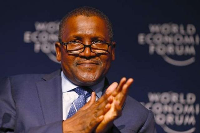 Alhaji Aliko Dangote, Chairman of Dangote Group at World Economic Forum