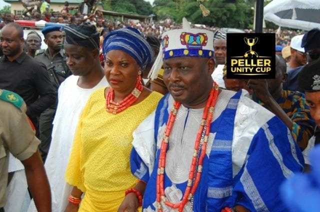 Aseyin of Iseyin and wife at the Peller Unity Cup 2017 Grand Finale