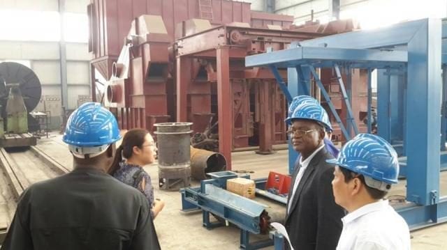 Governor Samuel Ortom of Benue State at the Star Cement Factory in Igumale, Benue State