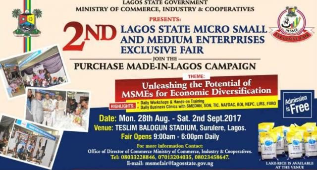 Lagos State'S Second Msme Fair Commences Today 1 Lagos State Micro Small and Medium Enterprises Exclusive Fair