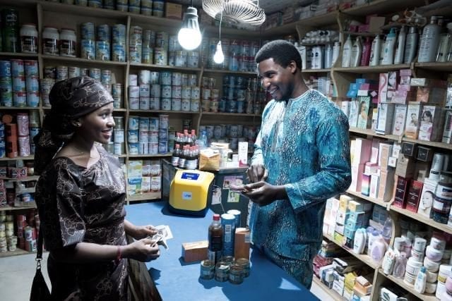 Lumos Mobile Electricity service in display in a store in Nigeria