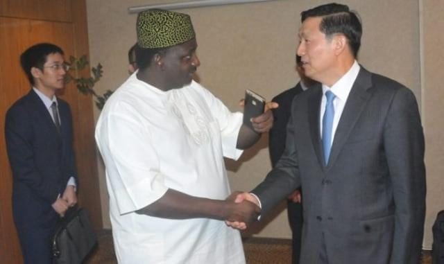 Mr Femi Adesina with Vice Minister of Information of State Council, People’s Republic of China, Mr Guo Weimin