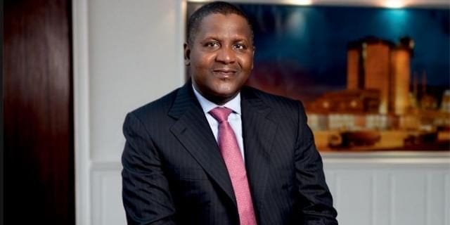 Nigerian billionaire and world's richest black man, Alhaji Aliko Dangote