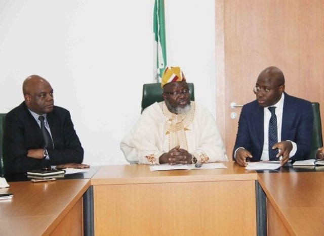 Nigeria's Communication Minister, Adebayo Shittu during an interactive meeting with stakeholders on the establishment of the proposed ICT University of Nigeria, ICT Development Bank and ICT Park and Exhibition Centre