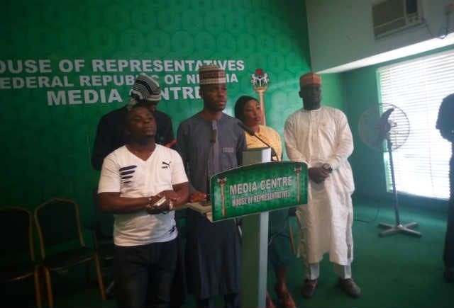 Some Members of the Nigerian Youth Parliament at the Nigerias House of Representative Media Centre, Abuja