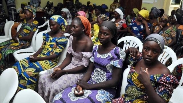 Some of the released Chibok School Girls abducted by Boko Haram Insurgents in Nigeria