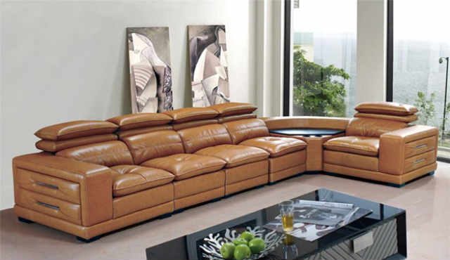 The Elegance of a Leather Lounge Suite 1 Sitting Room Sofa - House Furniture