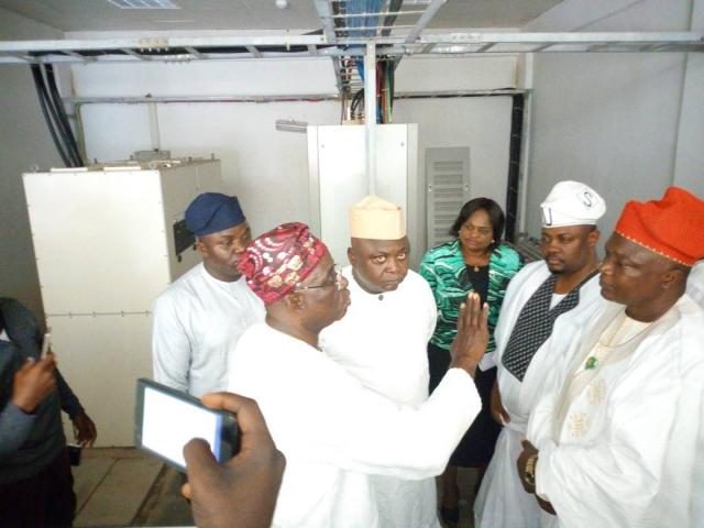 Adebutu leads Reps to Southwest, pledges Rehabilitation of Rural Telephony Facilities 1 Hon Adebutu with other Reps Inside the telecommunication building at Oniyanrin, Oyo State