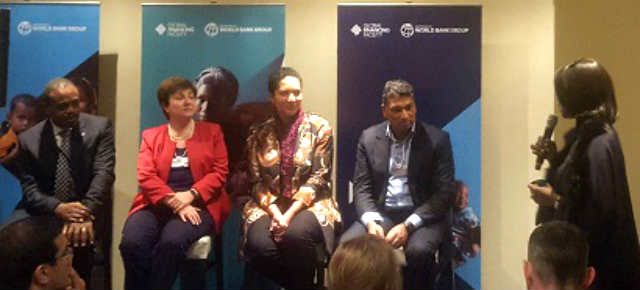 Toyin Ojora-Saraki leads Universal Health Coverage advocacy at the World Economic Forum in Davos 3 H.E Mrs Saraki at World Bank Event