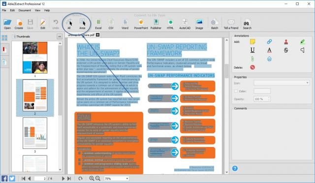 Select PDF Contents with Able2Extract Professional Leading Software For PDF Conversion