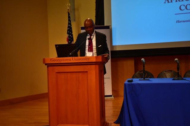 Senator Bukola Saraki delivering Keynote Address at Georgetown University, Washington D.C’s Africa Business Conference (#GTABC2018)