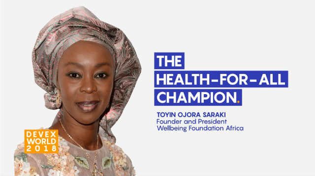 Devex named Toyin Ojora-Saraki the Health-for-All Champion