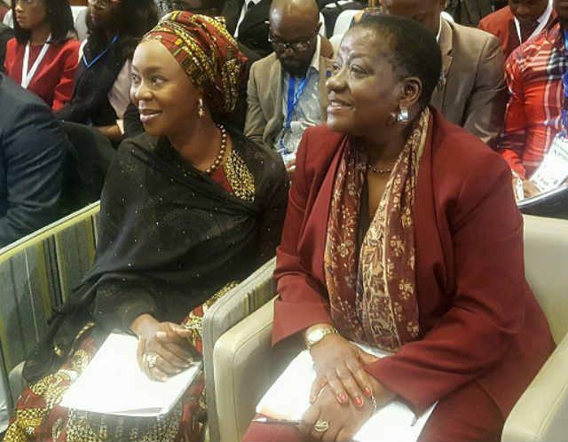 H.E Mrs Toyin Saraki with Ms. Bience Gawanas of Namibia - Special Adviser on Africa