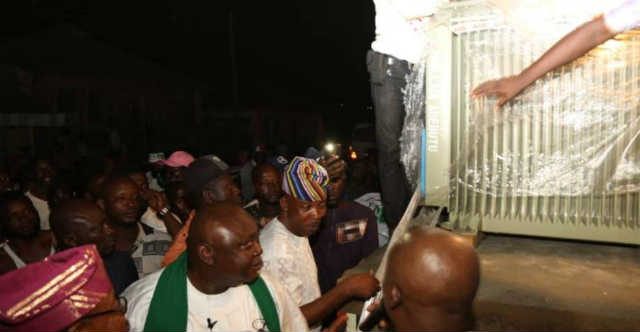 Hon Adebutu installed as The Mogaji Adinni of Ifo, donates 500KVA Transformers to Isheri, Bungalow/Sawmill Areas 8 Hon Ladi Adebutu hands over the 500KVA Transformer to Isheri Town