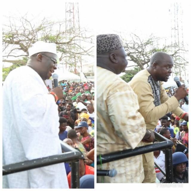 Hon Olusola Sonuga (left) and Hon Adeyemi Harrison (right) decamped to PDP, say APC is dead in Ogun State