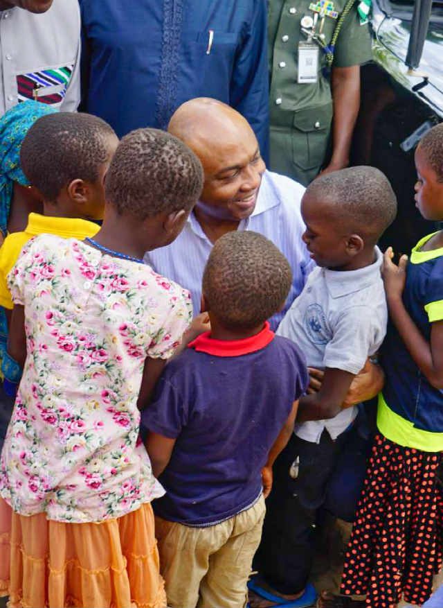 Children's Day 2018 - Senate President Bukola Saraki at the Abagena IDP Camp in Benue State