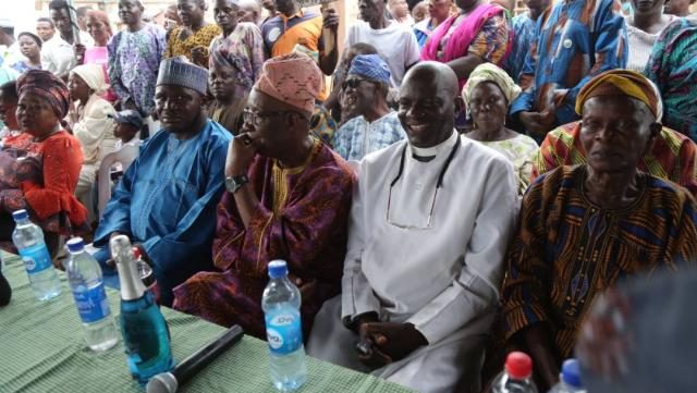 From right...Pa Adebisi Odufalu, Chairman, Aiyepe Elders Forum, Venerable Titus Abolaji, Engr Adeyemi Sangonuga and Alhaji Wasiu Adebayo