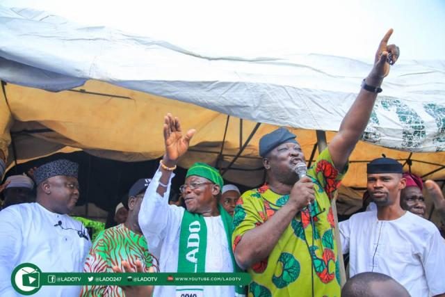 Hon Ladi Adebutu's Squad Addressing Rally Participants in Odogbolu Local Government 1