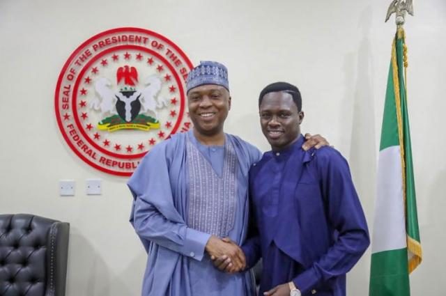 Senator Bukola Saraki with Ali Nuhu