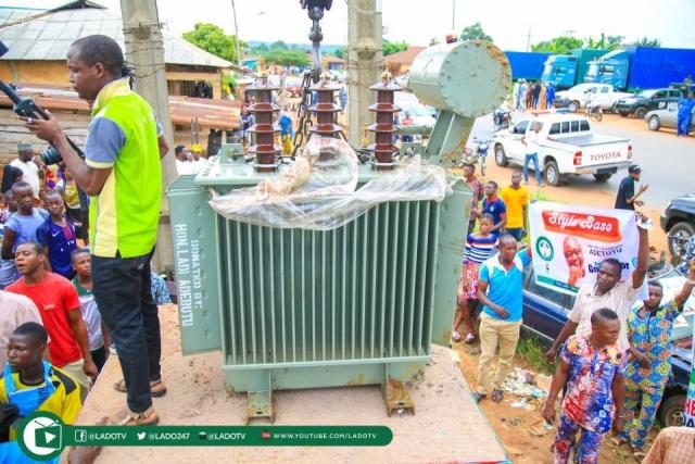 The 500KVA transformer at Ajilete Yewa - donated by Hon Ladi Adebutu - 25th June 2018