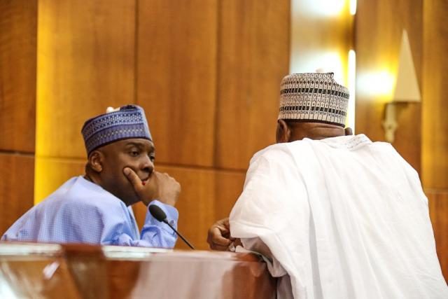 Senate Presendent Bukola Saraki and House of Representative Speaker Yakubu Dogara.