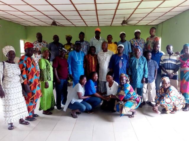 Omooba Sunday Solarin with ward 2 executive officers and leaders