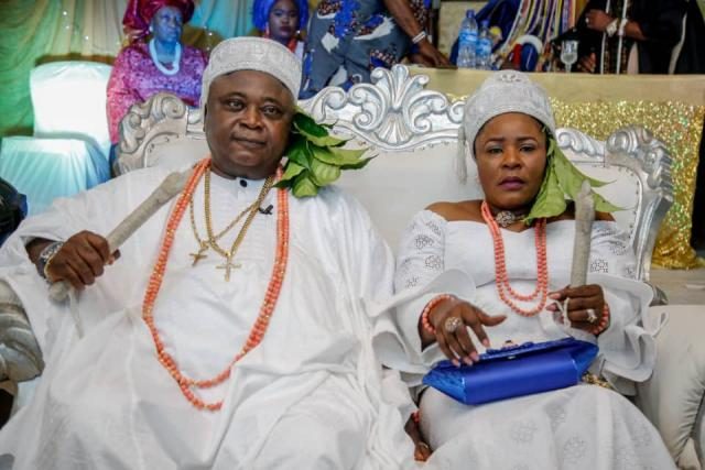 Hon Ladi Adebutu installed as Baba Oba of Odo-Jobore Ijebu while wife, Yeye Adenike Adebutu as Yeye Atunluse