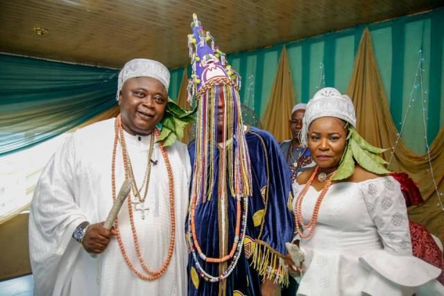 Hon Ladi Adebutu installed as Baba Oba of Odo-Jobore Ijebu while wife, Yeye Adenike Adebutu as Yeye Atunluse