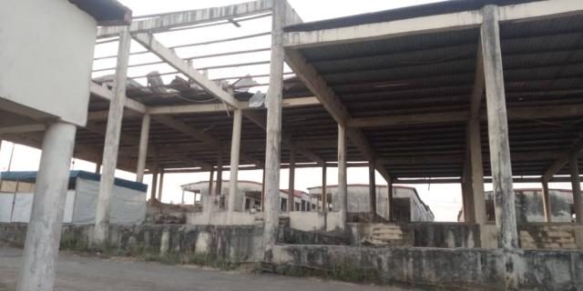 Dilapidated and very pathetic situation of the International Market, Sagamu