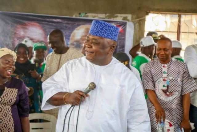 Hon Ladi Adebutu addressing Party faithfuls