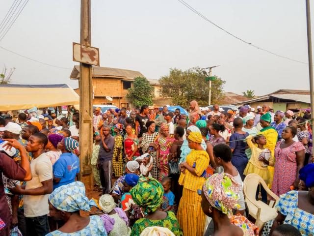 Party Members and Residents at Omooba Sunday Solarin Campaign Rally in Irolu