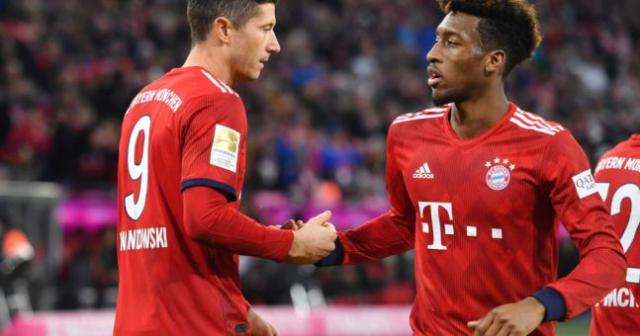 Kingsely Coman and Robert Lewandowski