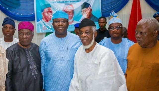 Afenifere Leaders with Ekiti Governor Kayode Fayemi