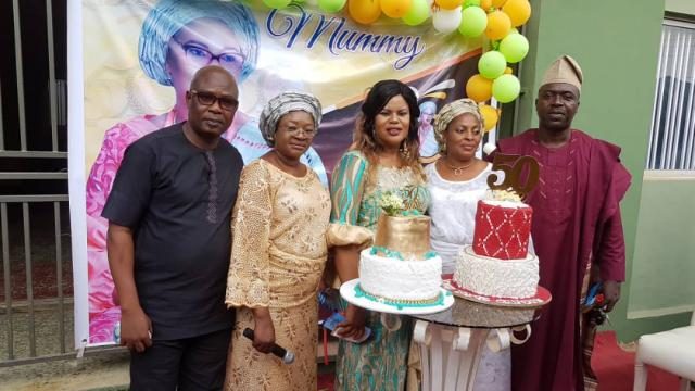 Funmi Akinsanya with celebrant and other Guests
